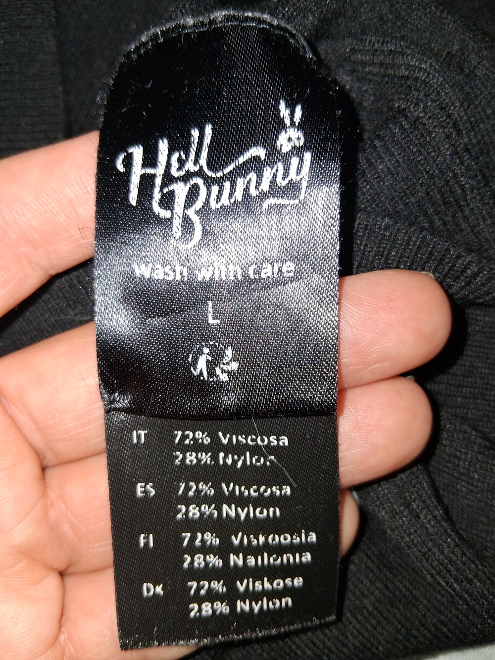 Hell Bunny Black Bat Cutout Sweater Top - Picture 8 of 11